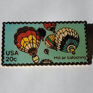 1983 Jonathan Grey & Associates Hot Air Balloon Stamp Pin